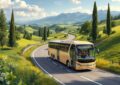 Lange Busreisen durch Europa