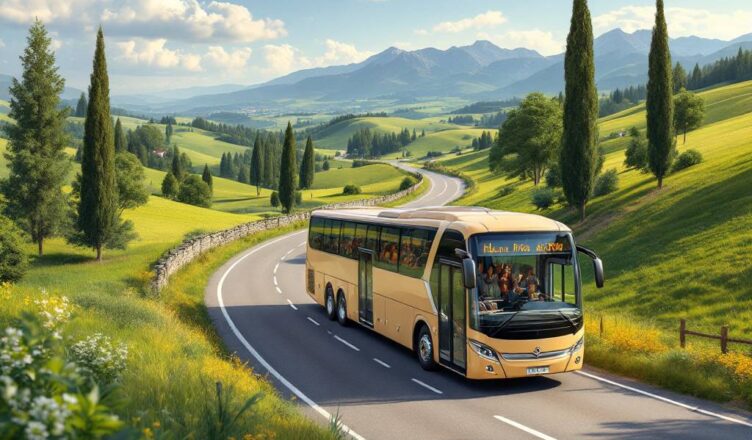 Lange Busreisen durch Europa